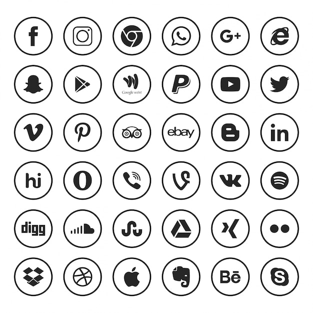 vector icons social media