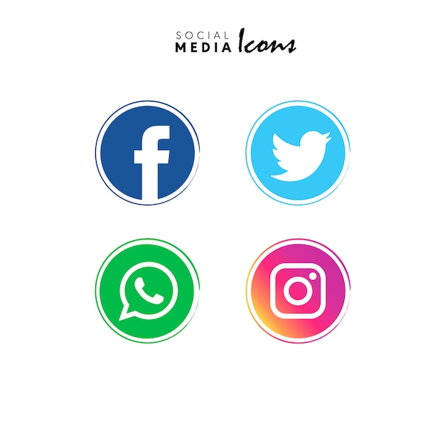 Download Social media icons | Free Vector