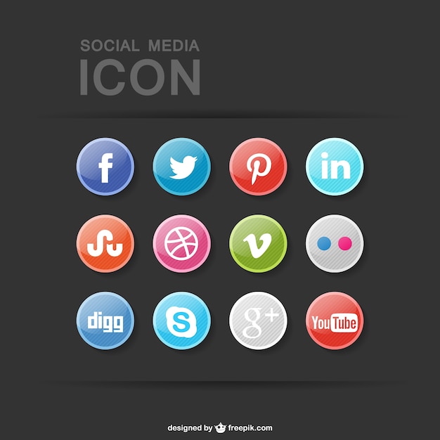 social media vector icons 2016