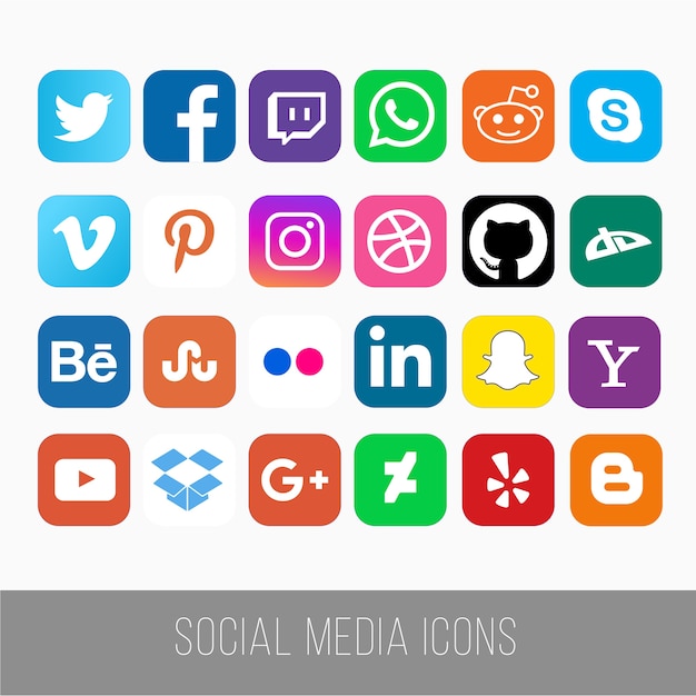 Premium Vector | Social media icons