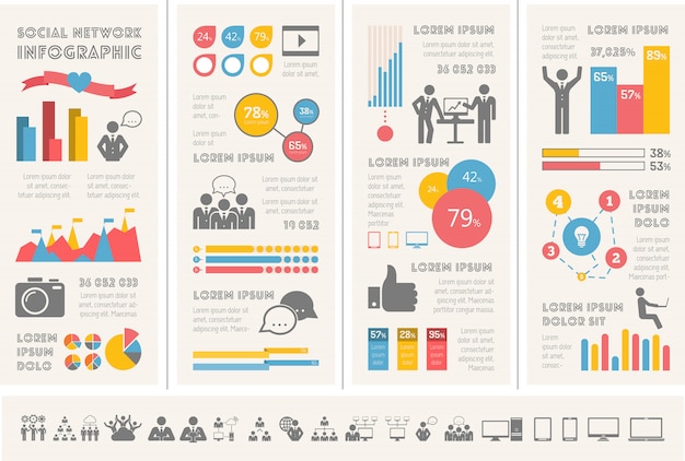 Premium Vector | Social media infographic template.