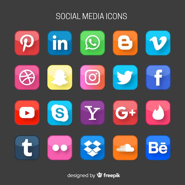 Social Media Logo Collection Free Vector