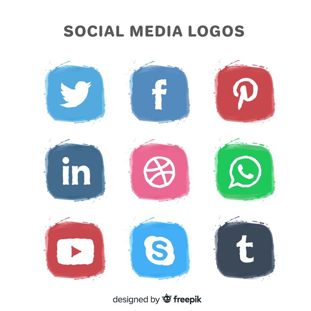 Social media logo collection | Free Vector