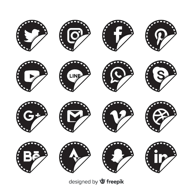 Social Media Logo Collection Free Vector