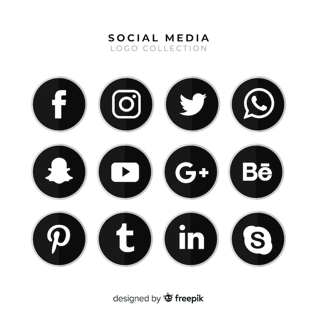 Social media logo collection Vector | Free Download