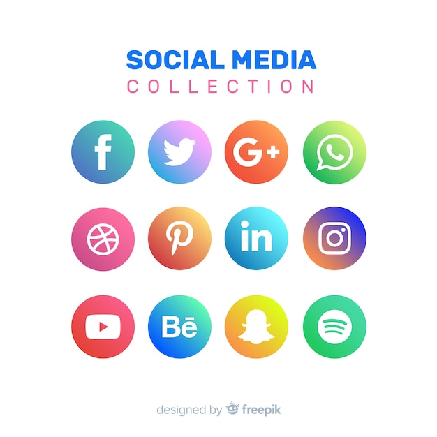 Social media logo collection | Free Vector