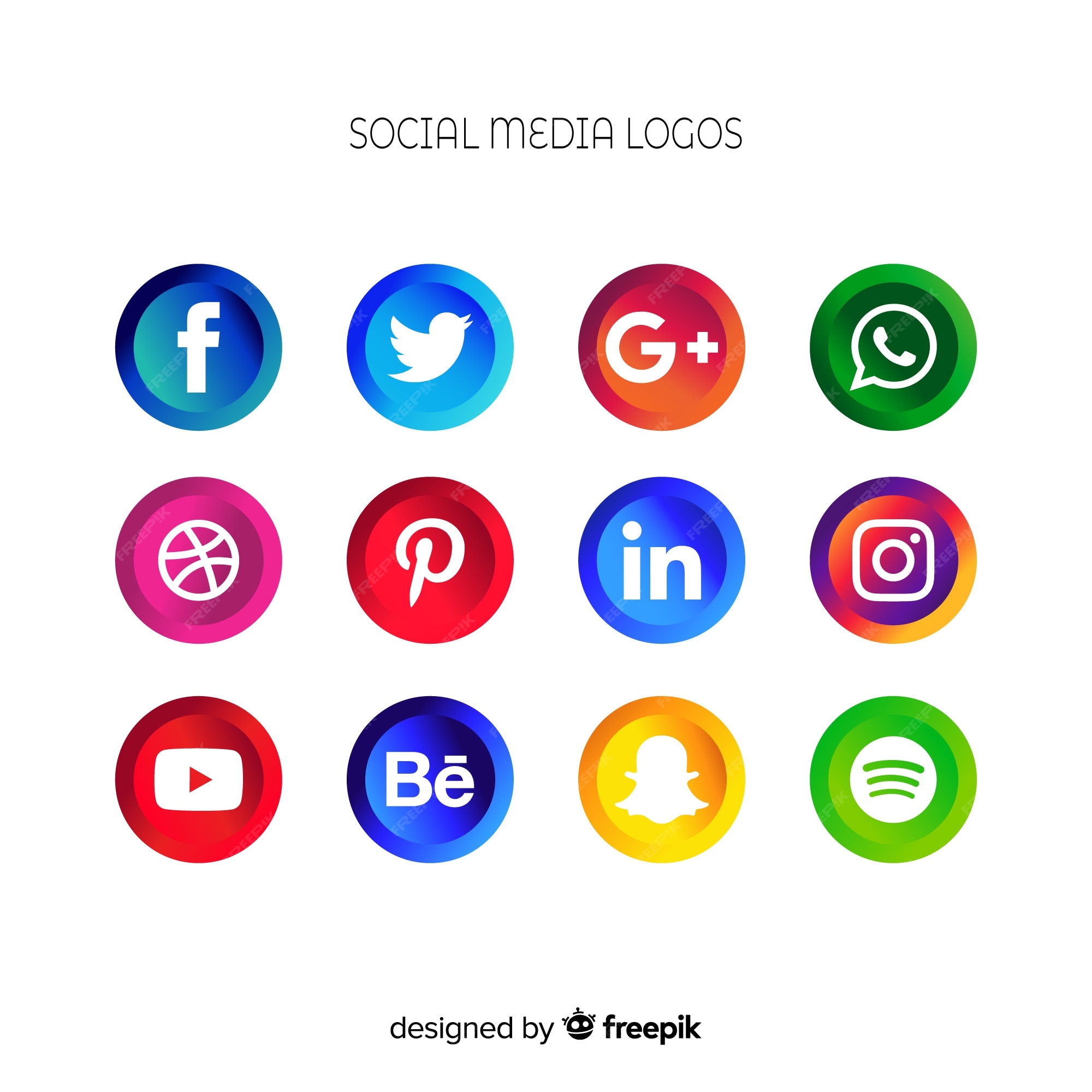 Free Vector | Social media logo collection