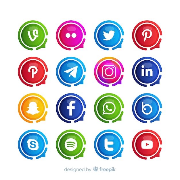 Premium Vector | Social media logo collection