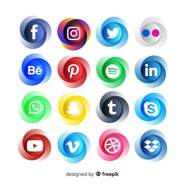 Social Media Logo Collection Free Vector