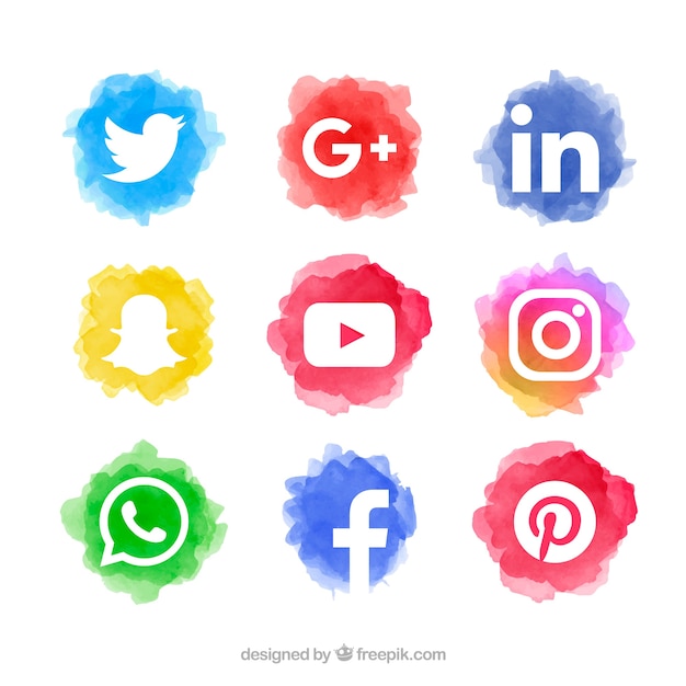 Download Free Social Media Logos Collection In Watercolor Style Free Vector Use our free logo maker to create a logo and build your brand. Put your logo on business cards, promotional products, or your website for brand visibility.