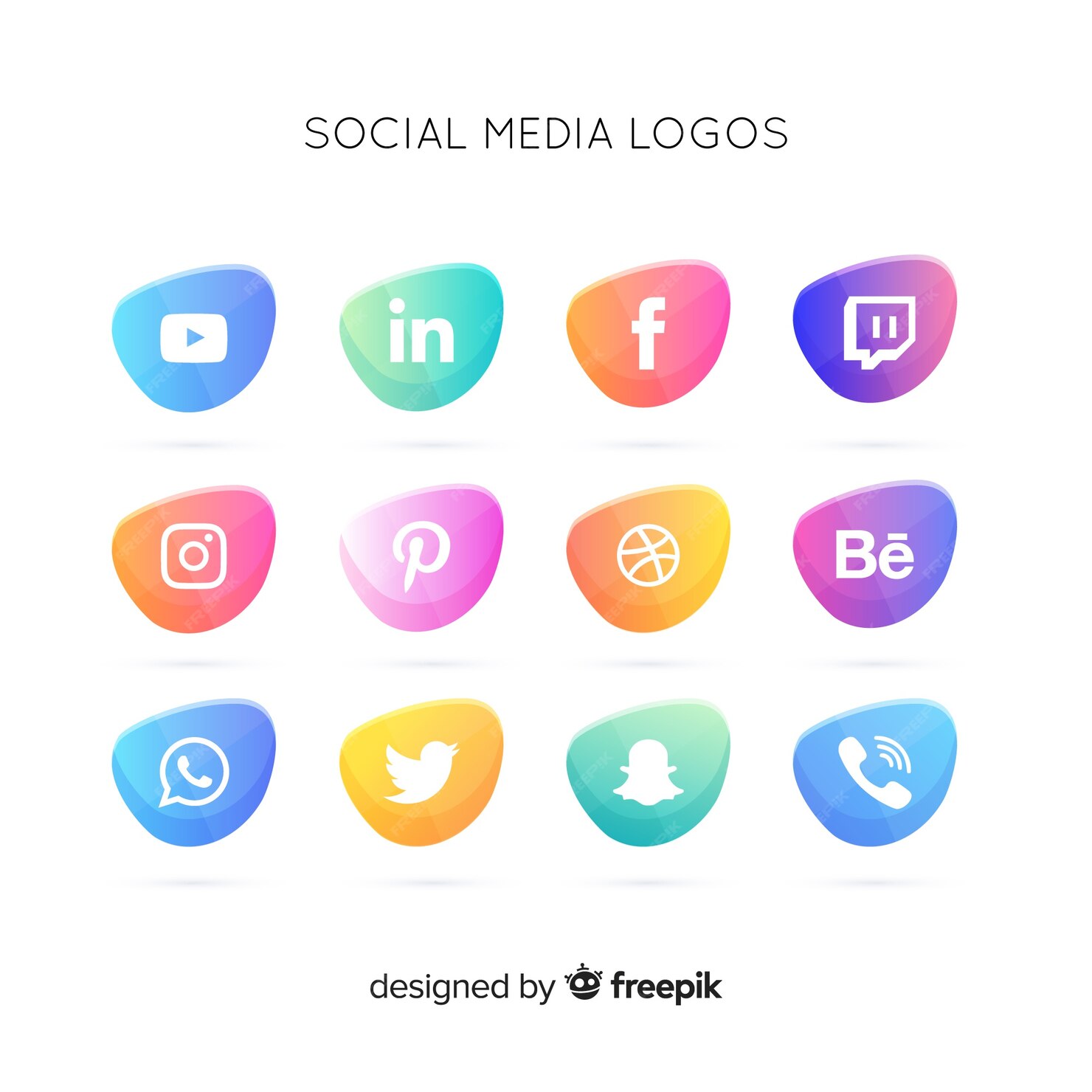 Freepik   Social Media Logotype Collection Free Vector [AI   EPS]   Pikdone