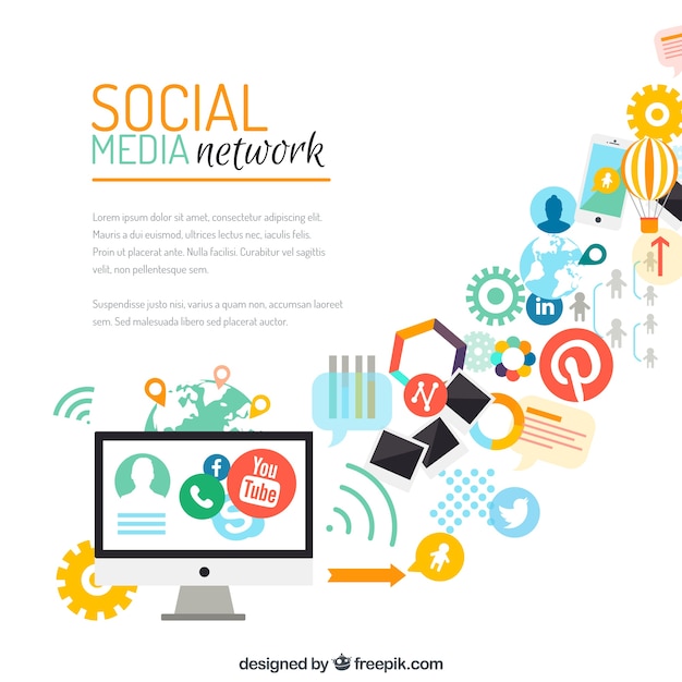 Download Free Free Vector Social Media Network Background Use our free logo maker to create a logo and build your brand. Put your logo on business cards, promotional products, or your website for brand visibility.