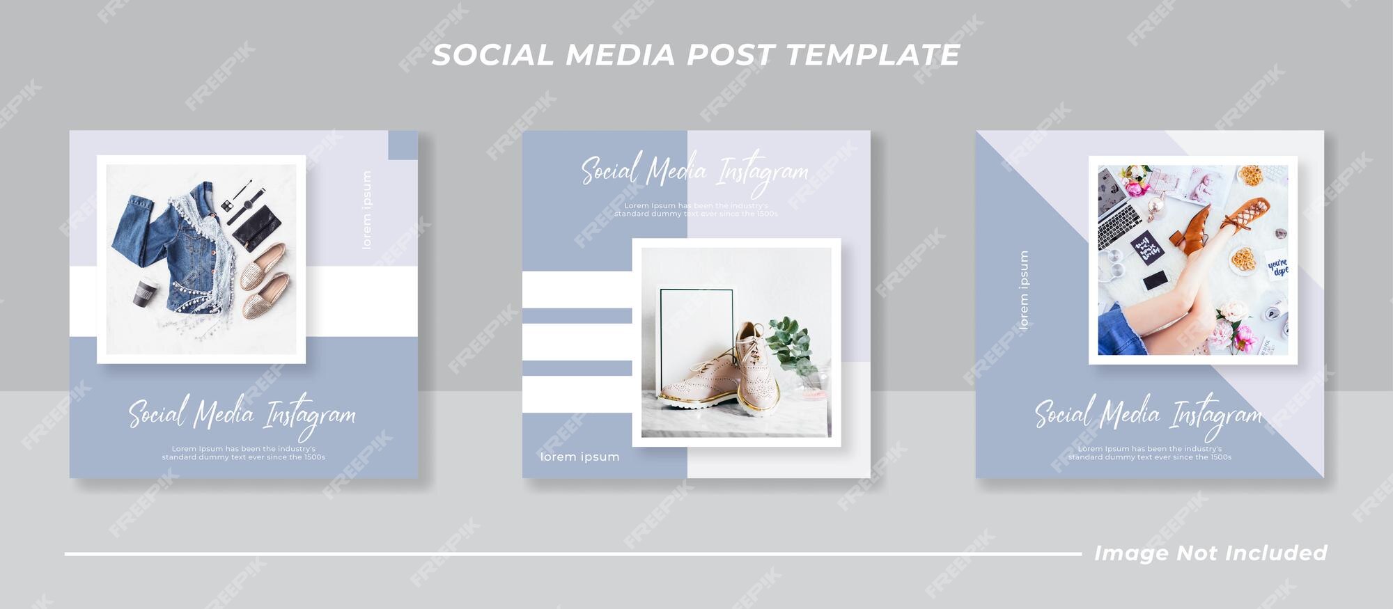 Premium Vector | Social media post template collection