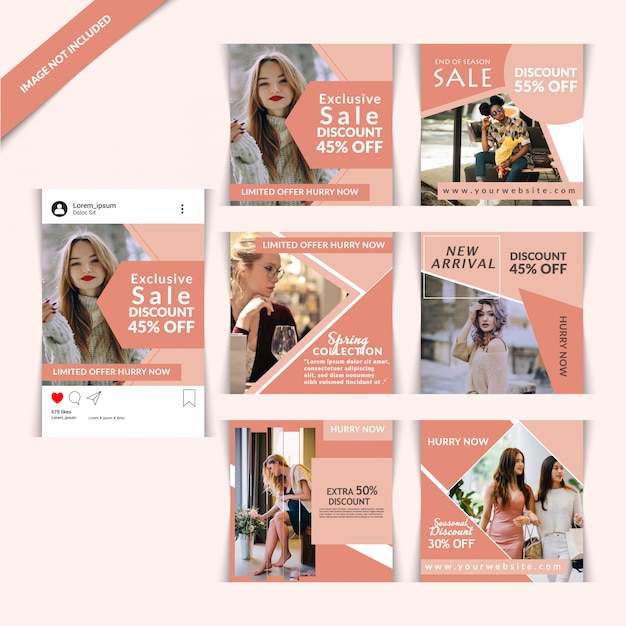 Social Media Post Templates Premium Vector