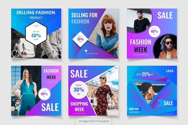 Premium Vector | Social media poster for selling with offer fashion product