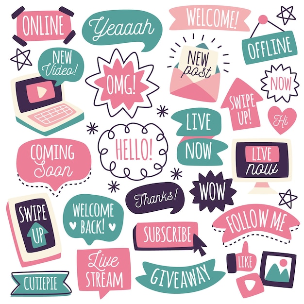 free-vector-social-media-slang-bubbles-collection