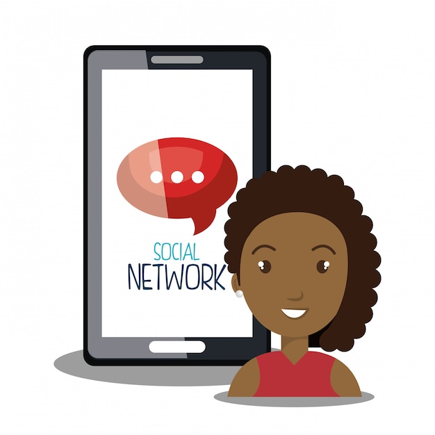 Social network design Free Vector
