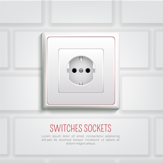 Free Vector | Socket on wall illustration