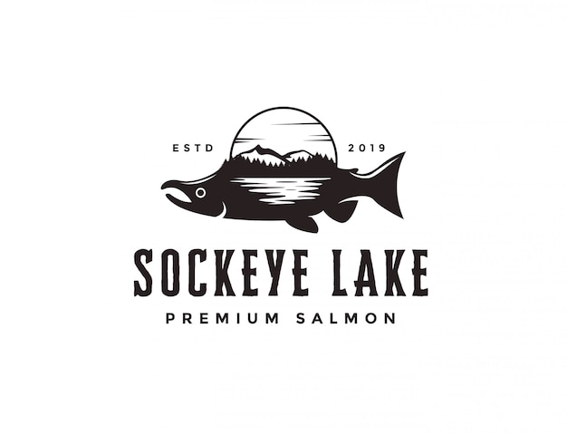 Download Free Sockeye Salmon And Lake Landscape Logo Premium Vector Use our free logo maker to create a logo and build your brand. Put your logo on business cards, promotional products, or your website for brand visibility.