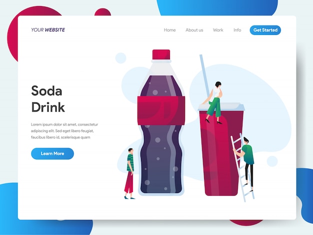 Soda Drink Banner For Landing Page Vector Premium Download