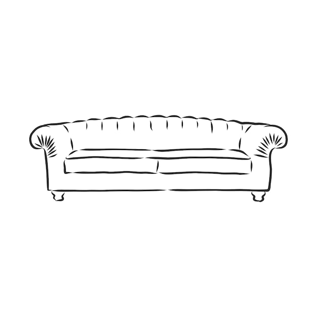 Premium Vector | Sofa outline icon couch silhouette furniture for ...