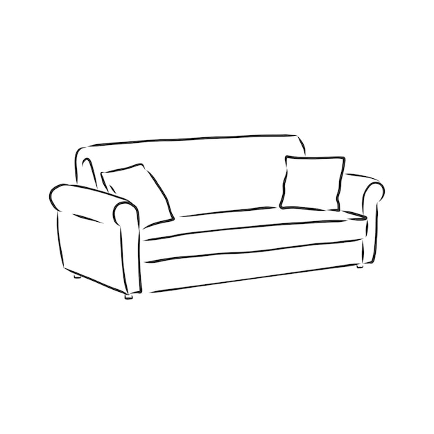 Premium Vector | Sofa outline icon couch silhouette furniture for ...