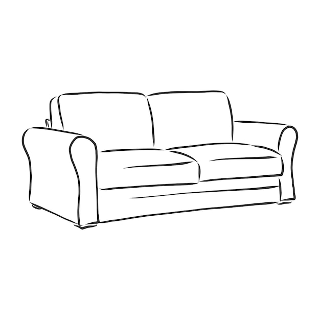 Premium Vector | Sofa outline icon couch silhouette furniture for ...