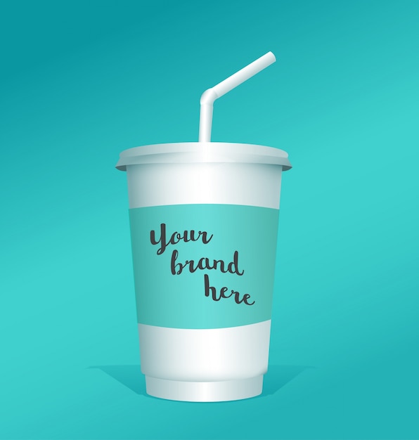 Download Soft drink cup template Vector | Premium Download