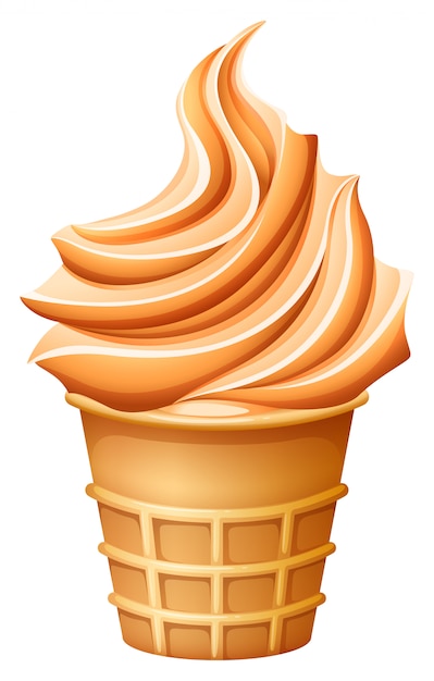 Download Soft ice-cream in cone | Free Vector