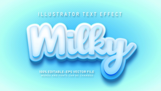 Free Vector Soft Milky Text Name Text Style Effect