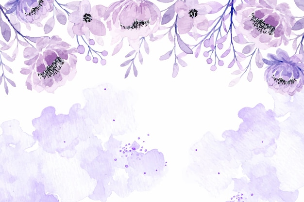 Premium Vector Soft Purple Floral With Watercolor Abstract Background 6582