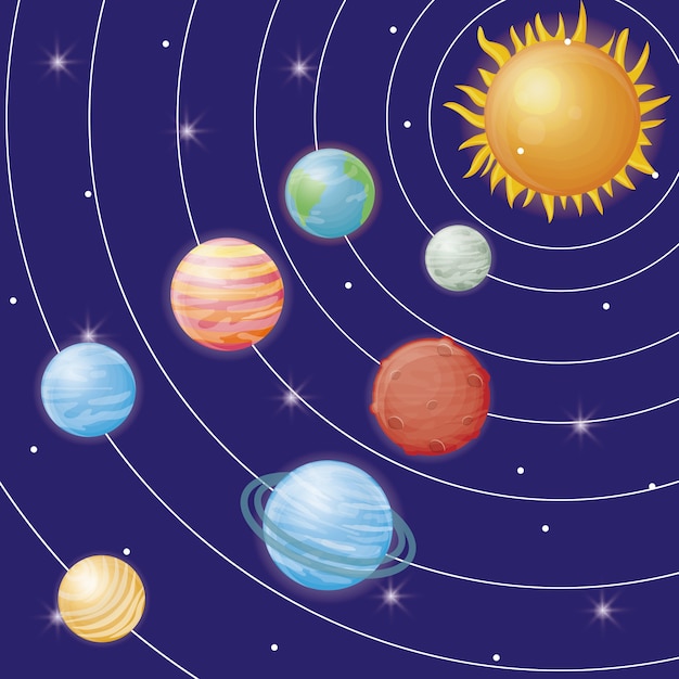 Solar system design Vector | Premium Download