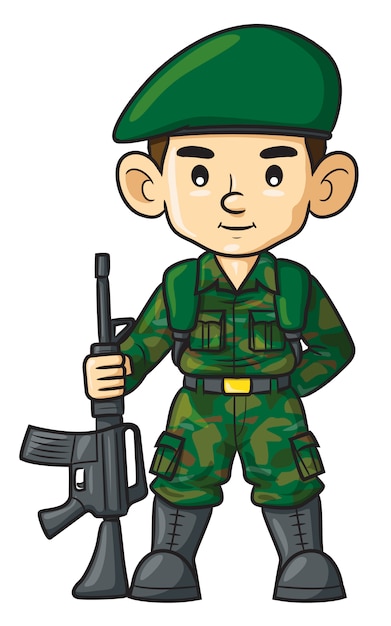 Premium Vector | Soldier cartoon