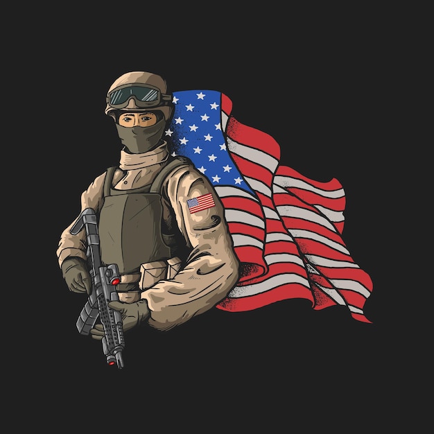 Premium Vector | Soldier heroes of nation isolated on black