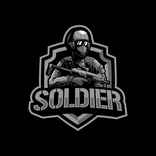 Premium Vector | Soldier mascot logo illustration