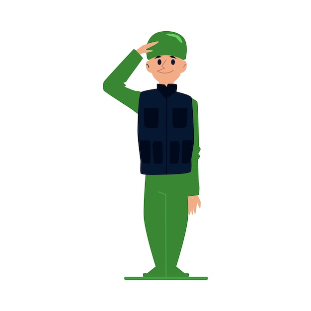 Premium Vector | Soldier or officer man in military uniform in style