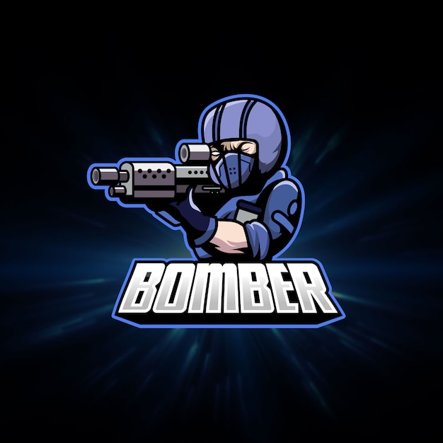 Download Free Soldier With Gun Sports Gaming Logo Mascot Premium Vector Use our free logo maker to create a logo and build your brand. Put your logo on business cards, promotional products, or your website for brand visibility.