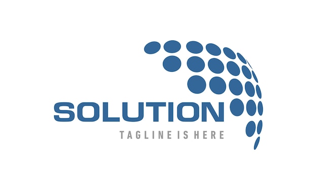 Solution tech logo | Premium Vector