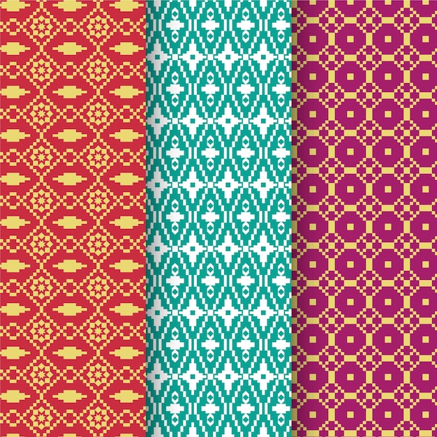 Free Vector Songket pattern  collection