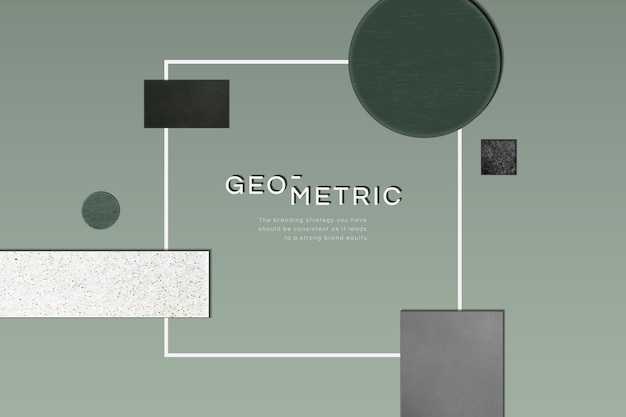 Sophisticated modern geometric frame Free Vector