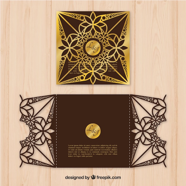 Download Sophisticated wedding card Vector | Free Download
