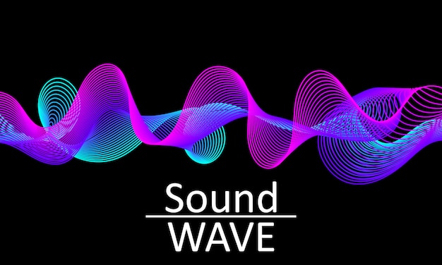 Download Premium Vector | Sound wave. abstract 3d shape. flow