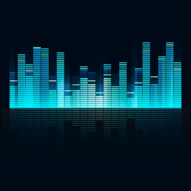 Sound wave equalizer vector design Free Vector