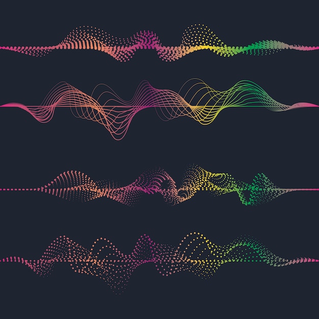 Premium Vector | Sound waves illustration