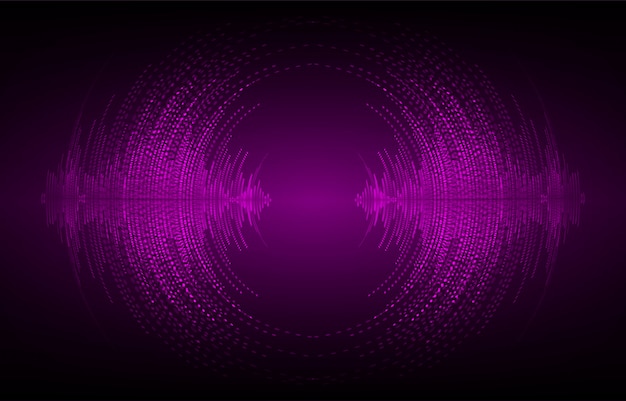 Premium Vector Sound Waves Oscillating Dark Purple Light