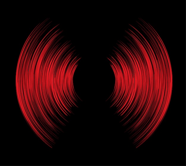 red background soundwave