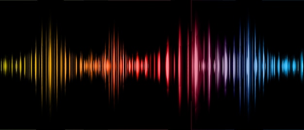 Premium Vector | Sound waves oscillating