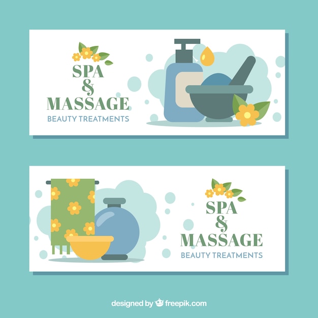 Spa and massage banners