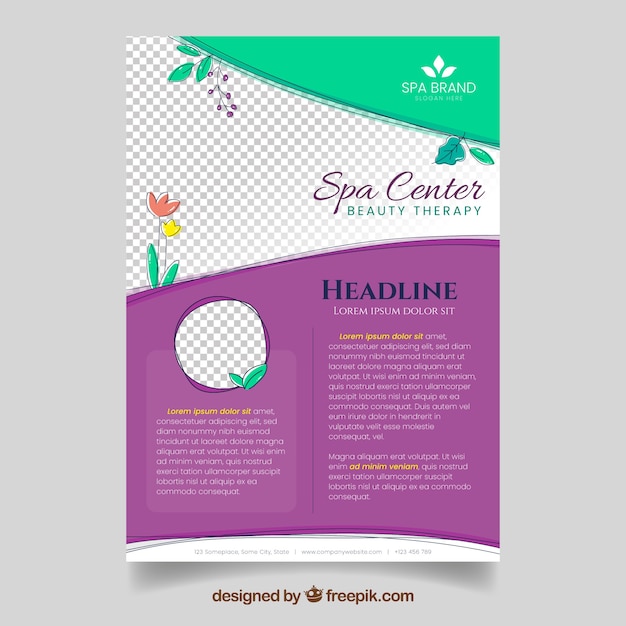 Spa and relax flyer template