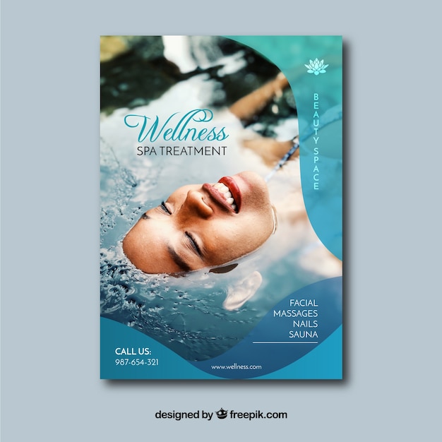 Spa and relax flyer template